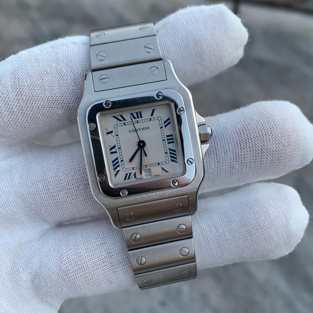 Cartier Santos 29MM stainless Steel 1564 w/ Box Serviced